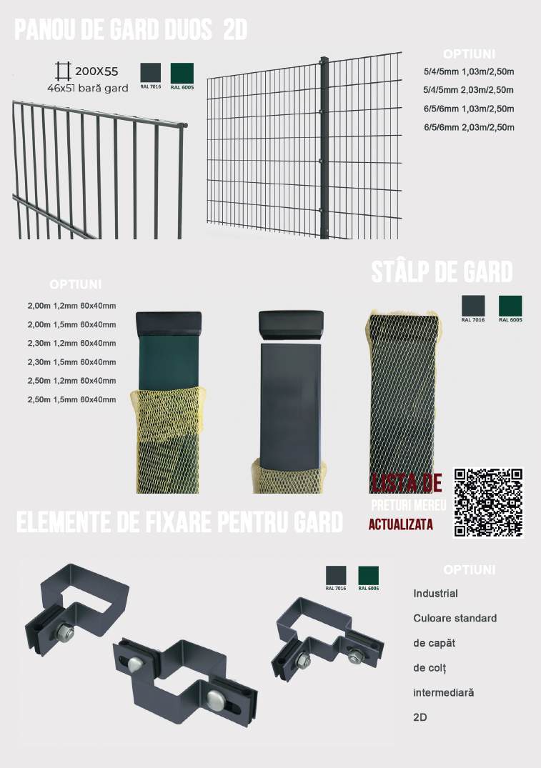 Stalpi si accesorii MetFence